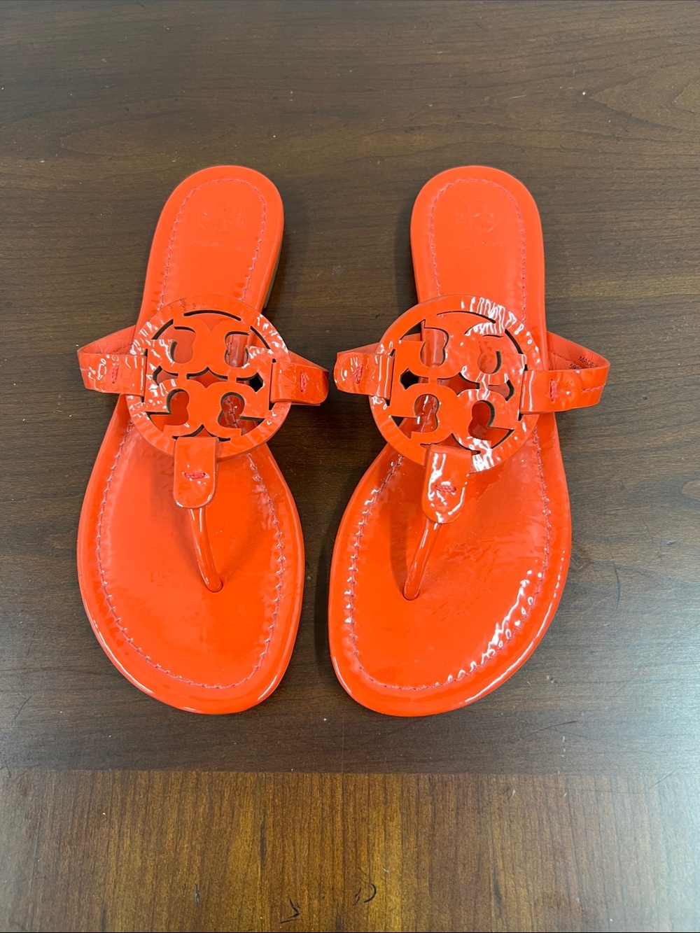 Tory Burch Bright Samba Patent Miller Sandals Size 8 1/2